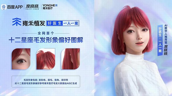 雍禾醫(yī)療推出十二星座AI毛發(fā)美學引領“一人一案”個性化風潮